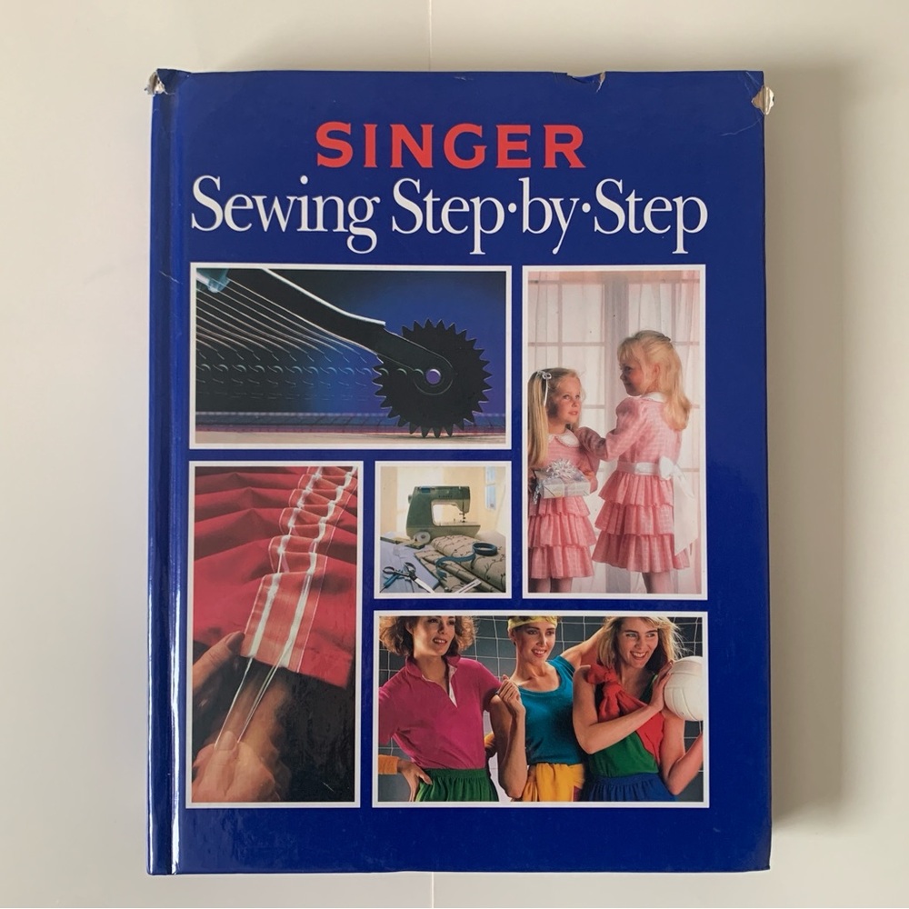 SINGER Sewing Step-by-Step Book Hardcover How To DIY Seamstress Reference Sewist